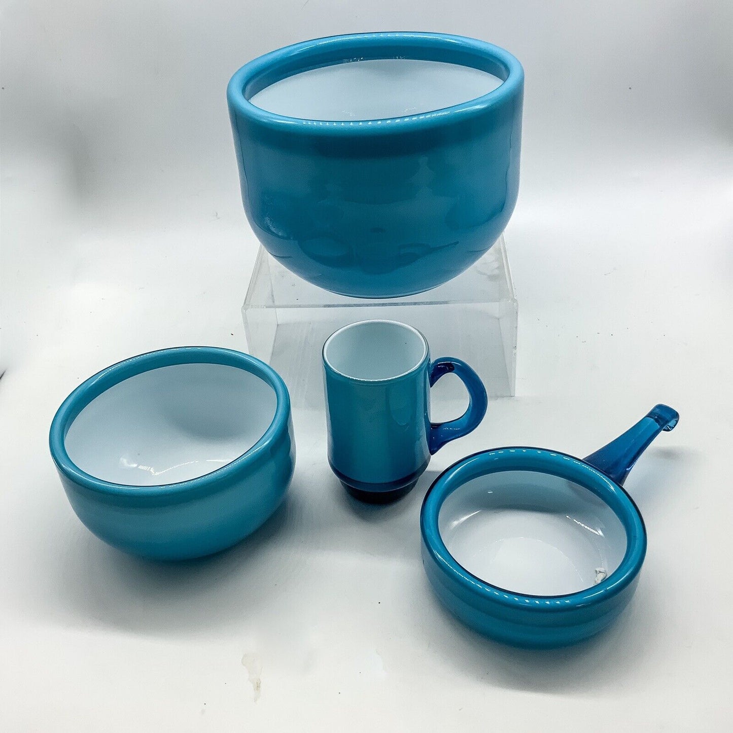 Michael Bang Danish MCM Holmegaard Palet Series Blue Cased Tankard 70s 10cm