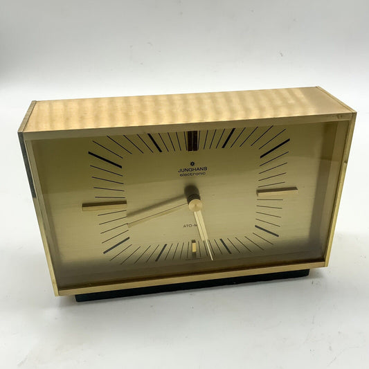 Bauhaus Junghans ATO-MAT Quartz Desk Clock 21x13x7cm Mid Century