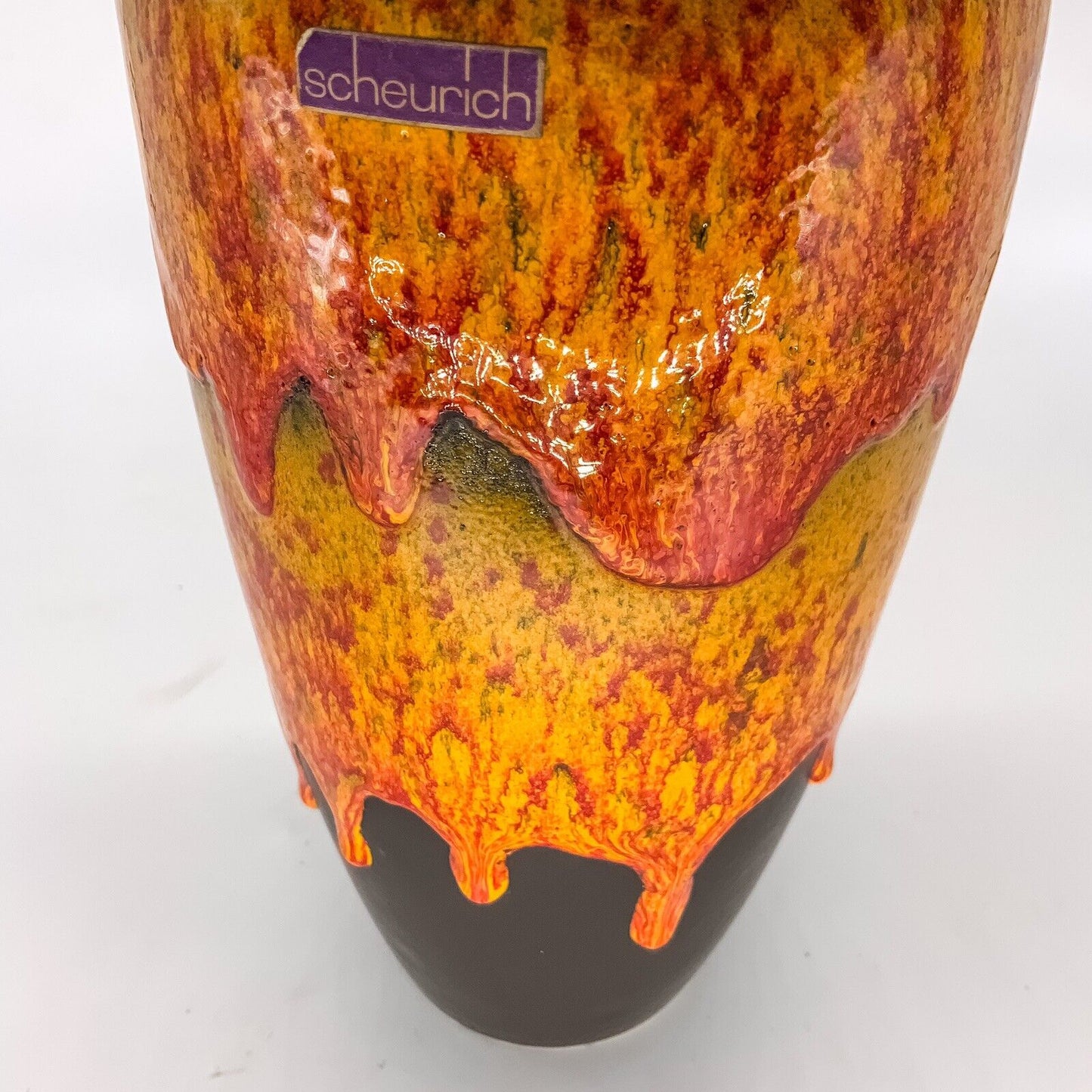Incredible Scheurich Fat Lava German Pottery Vase 517 30cm