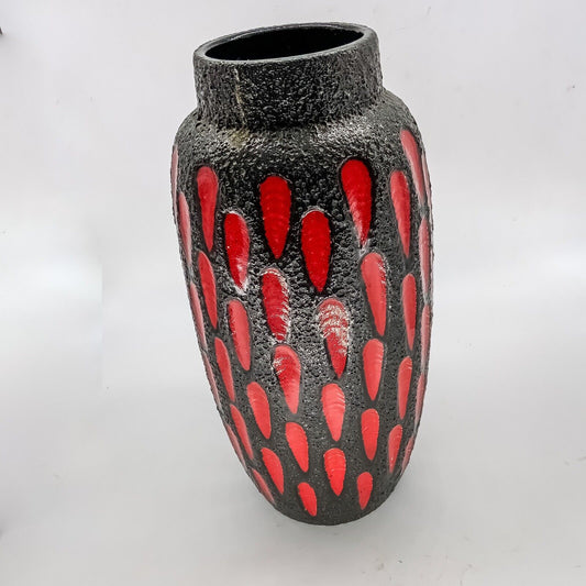 Scheurich Strawberry Fat Lava German Pottery Vase 553 38cm