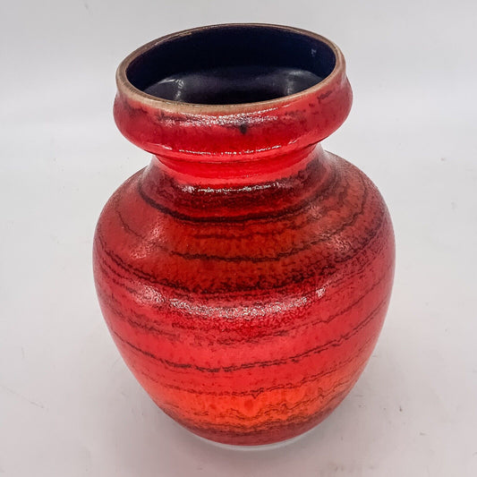 Bay Keramik Orange Fat Lava Pottery Vase 82 17cm MCM German 70s