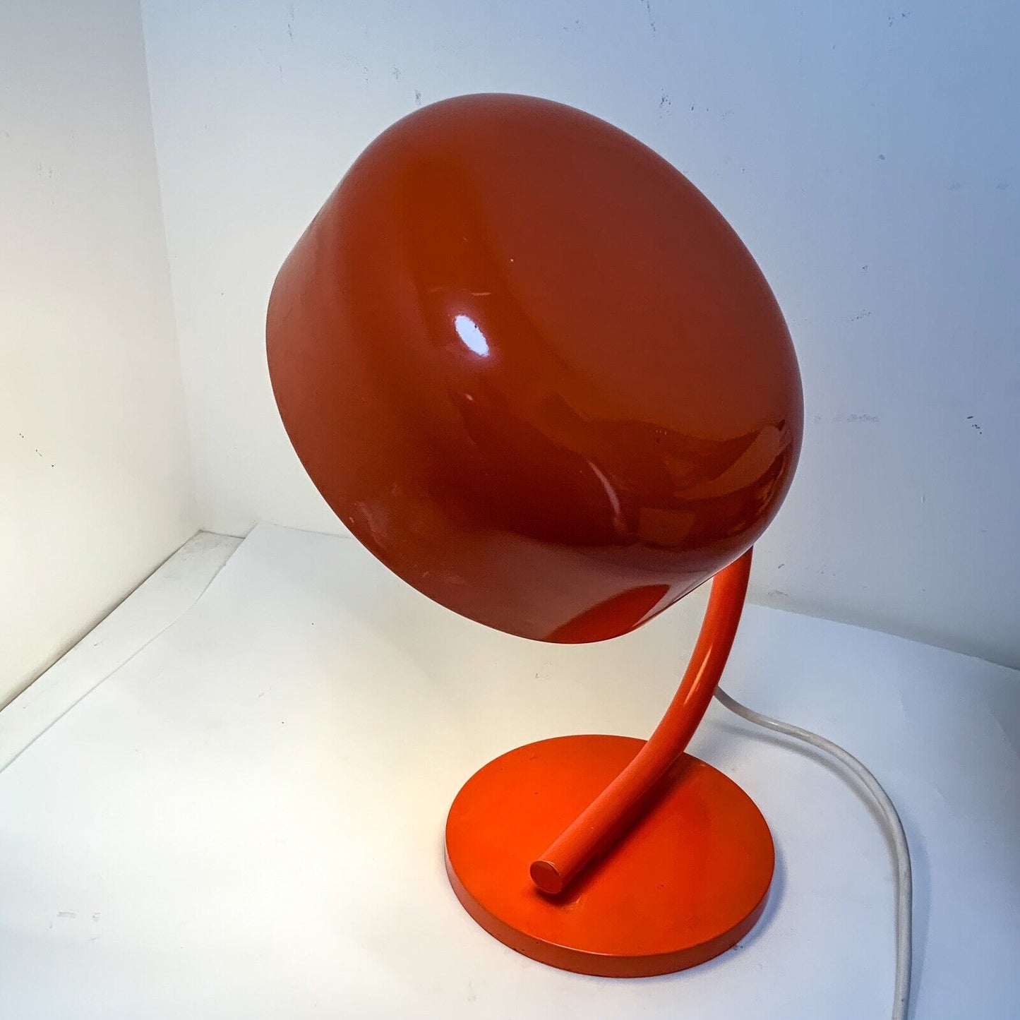 Kaiser Leuchten Orange 1960s Space Age Task Lamp MCM