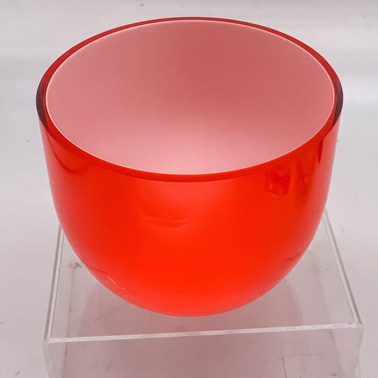 Cased Orange Glass Bowl By Piet Hein For Holmegaard Denmark 70s MCM 11 cm