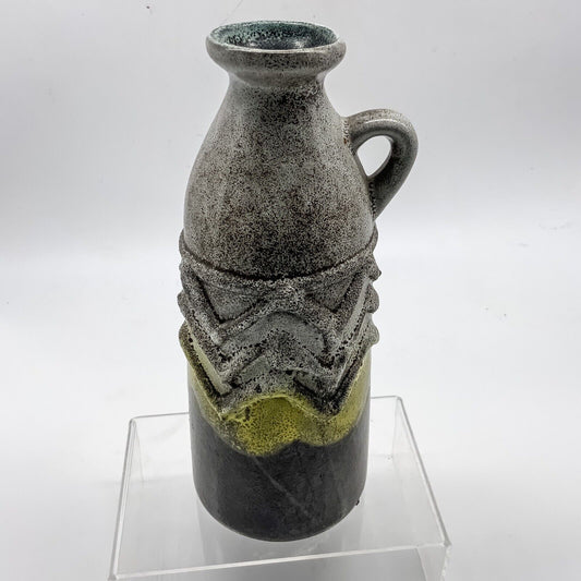 Strehla Brutalist German Studio Pottery Vase 70s 1309 21cm