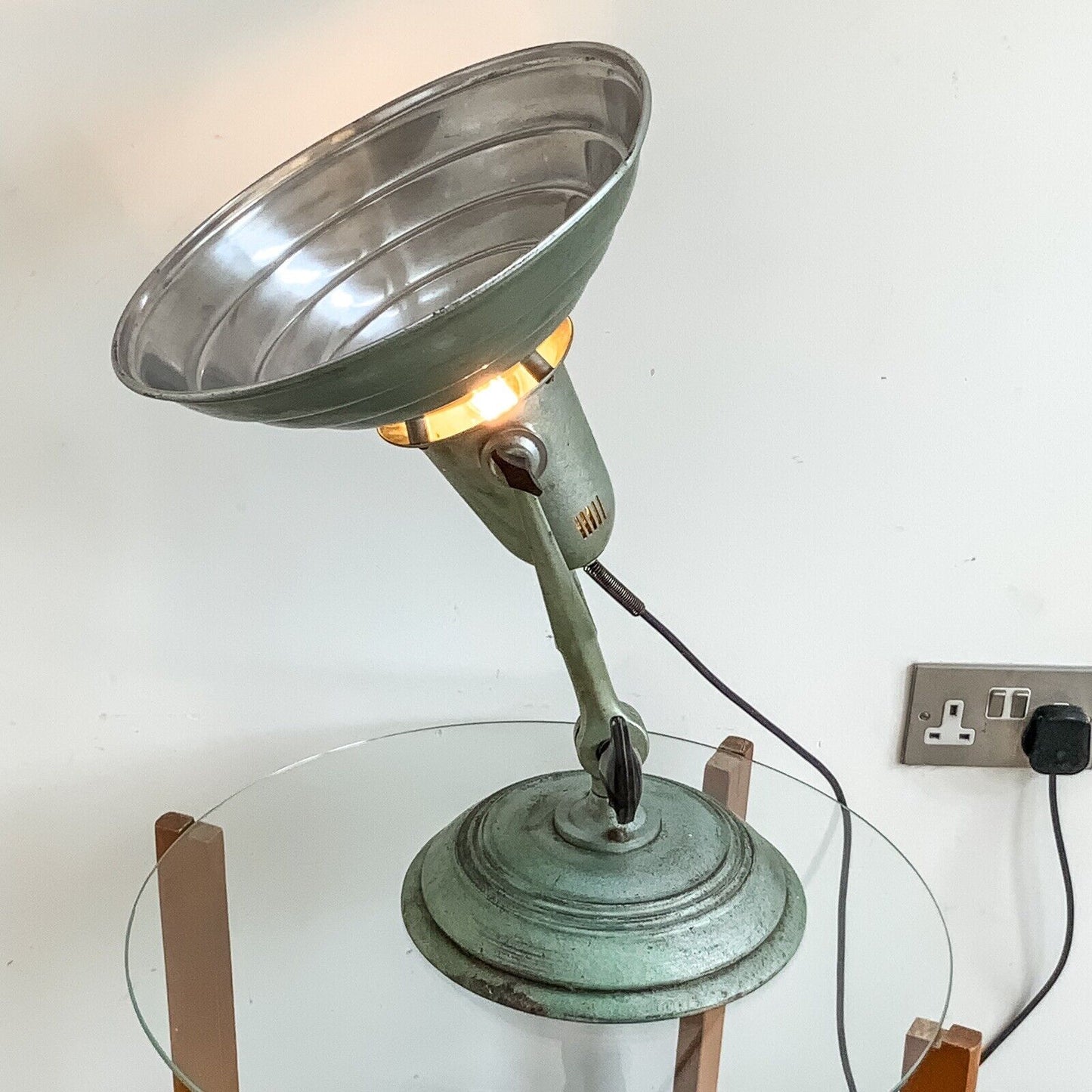 1950s Industrial Adjustable  Lamp  Design MCM 60 cm