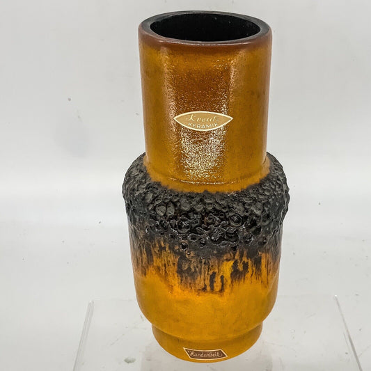 Kreutz Keramik Fat Lava Mid Century Vase 70s  20 cm