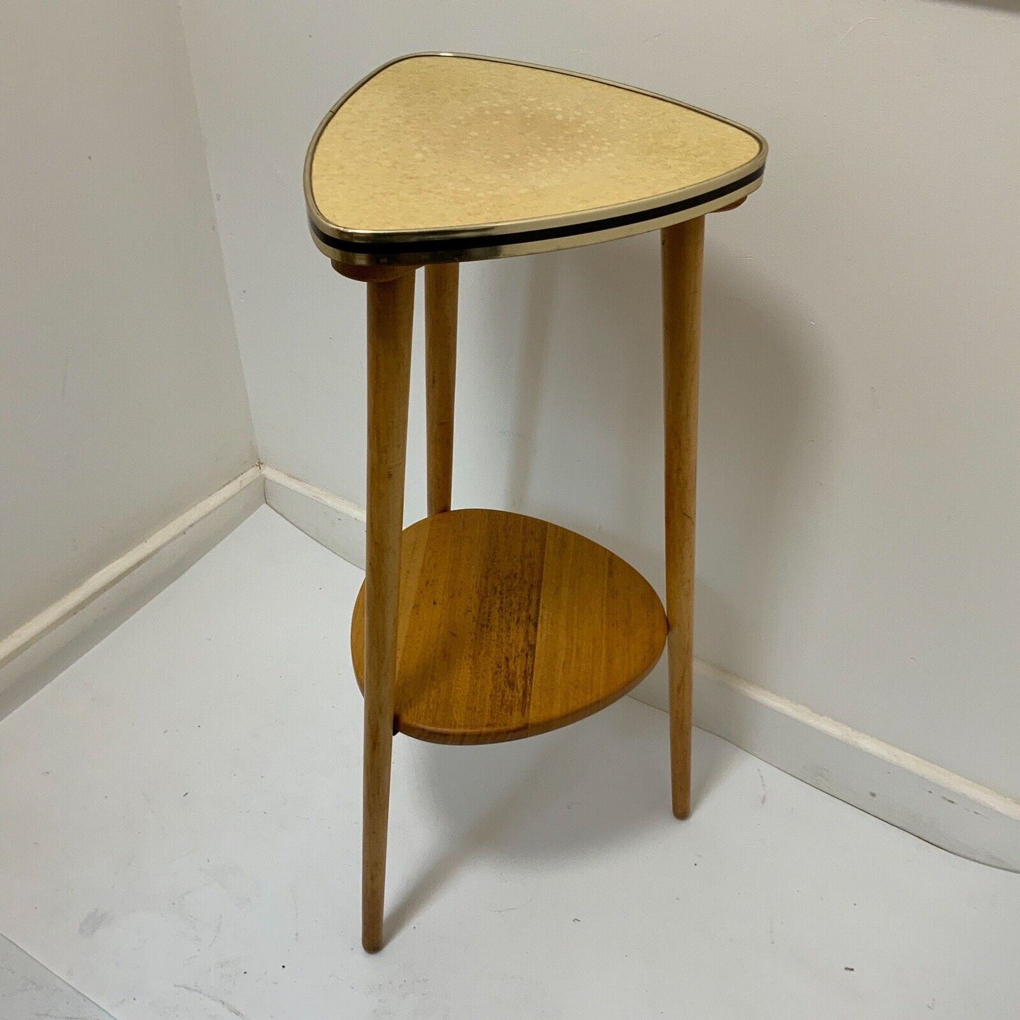 Mid Century 50s German 2 Tier Plant Stand Side Table  75 X 30 Cm