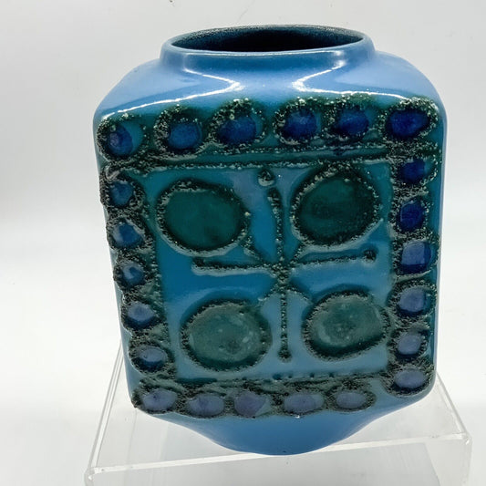 Strehla Brutalist German Studio Pottery Vase 70s 1211 15cm