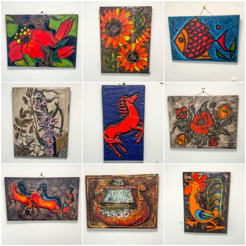 German Pottery Wall Plaques