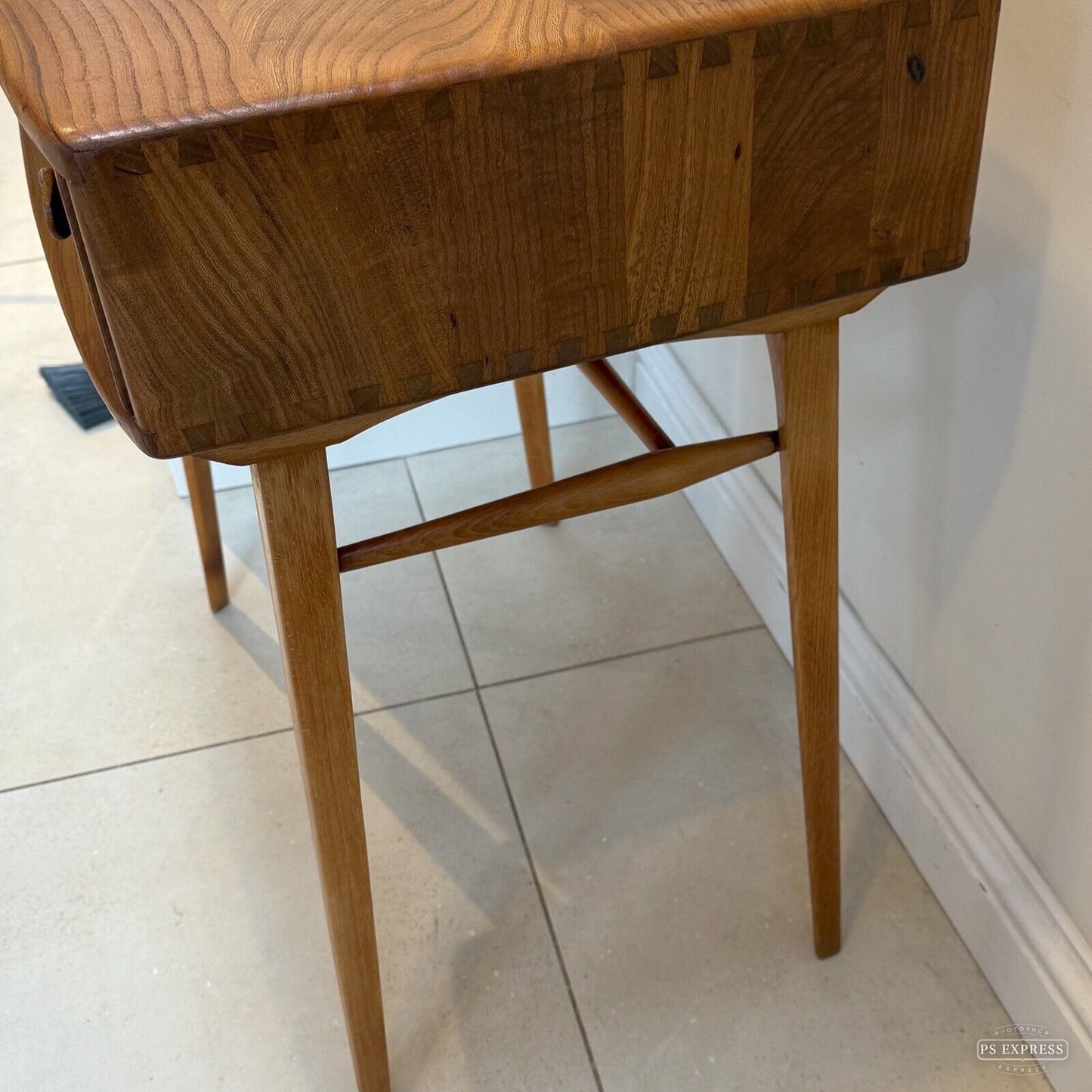 Ercol 437  Writing / Dressing Table Solid Elm And Beech Blue Label 50s MCM