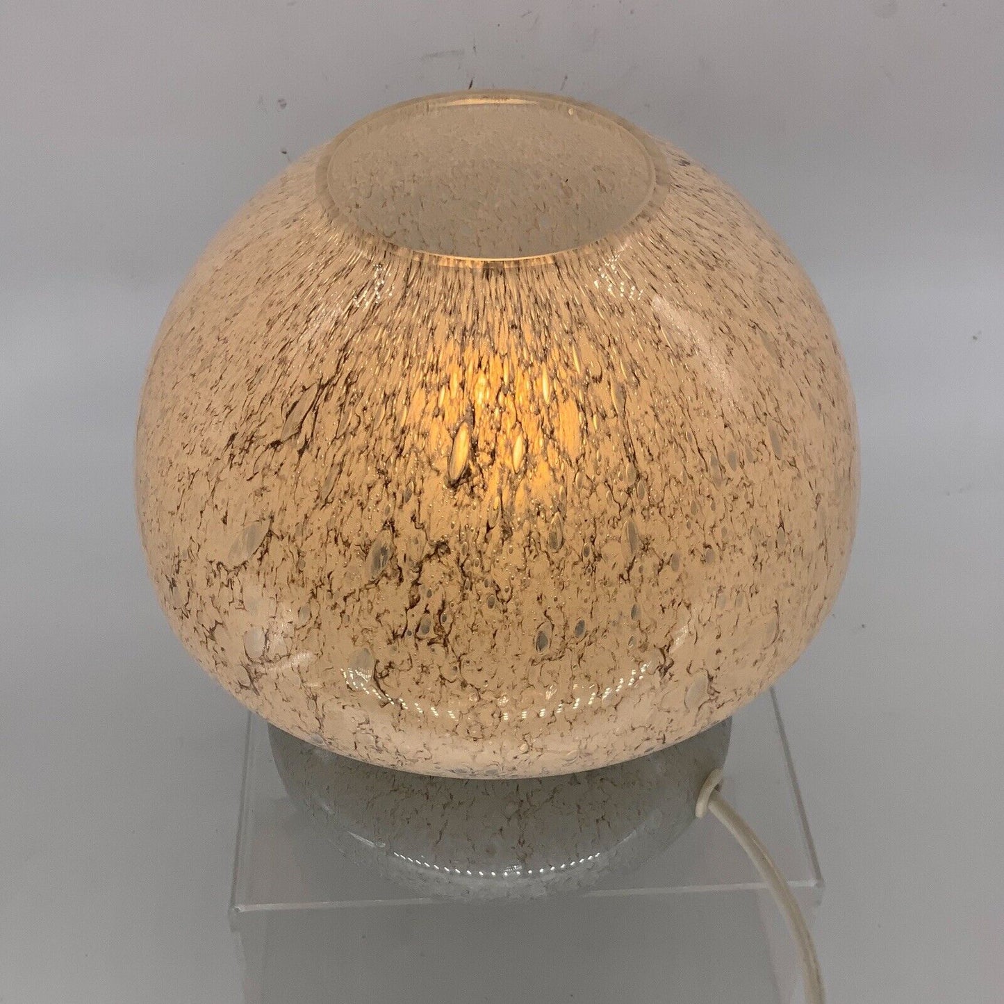 Space Age 1960s Glass  Mushroom Lamp By Doria  MCM 22cm