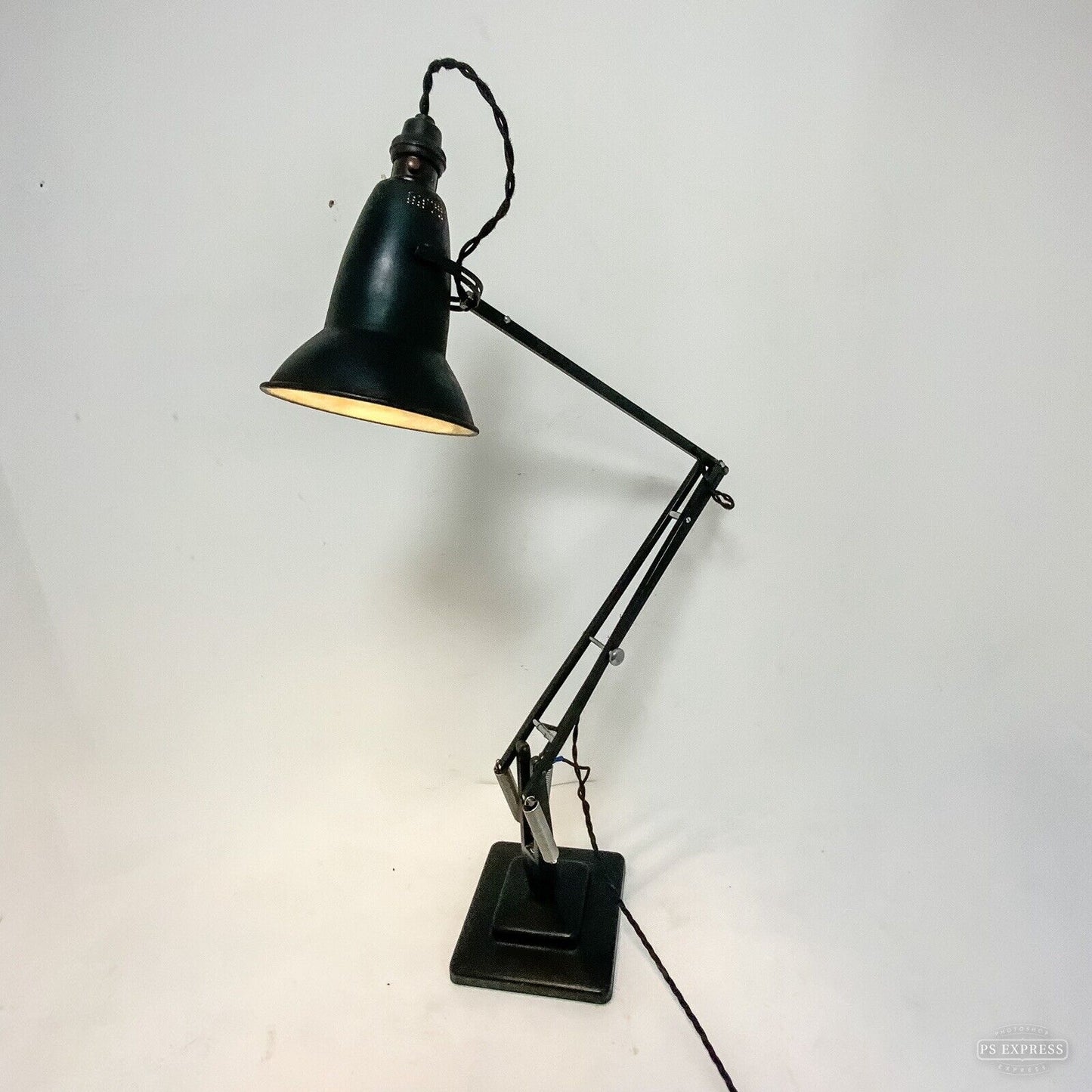 Rare Anglepoise 1801 / Early  1227 30s Perforated Shade Herbert Terry & Sons.