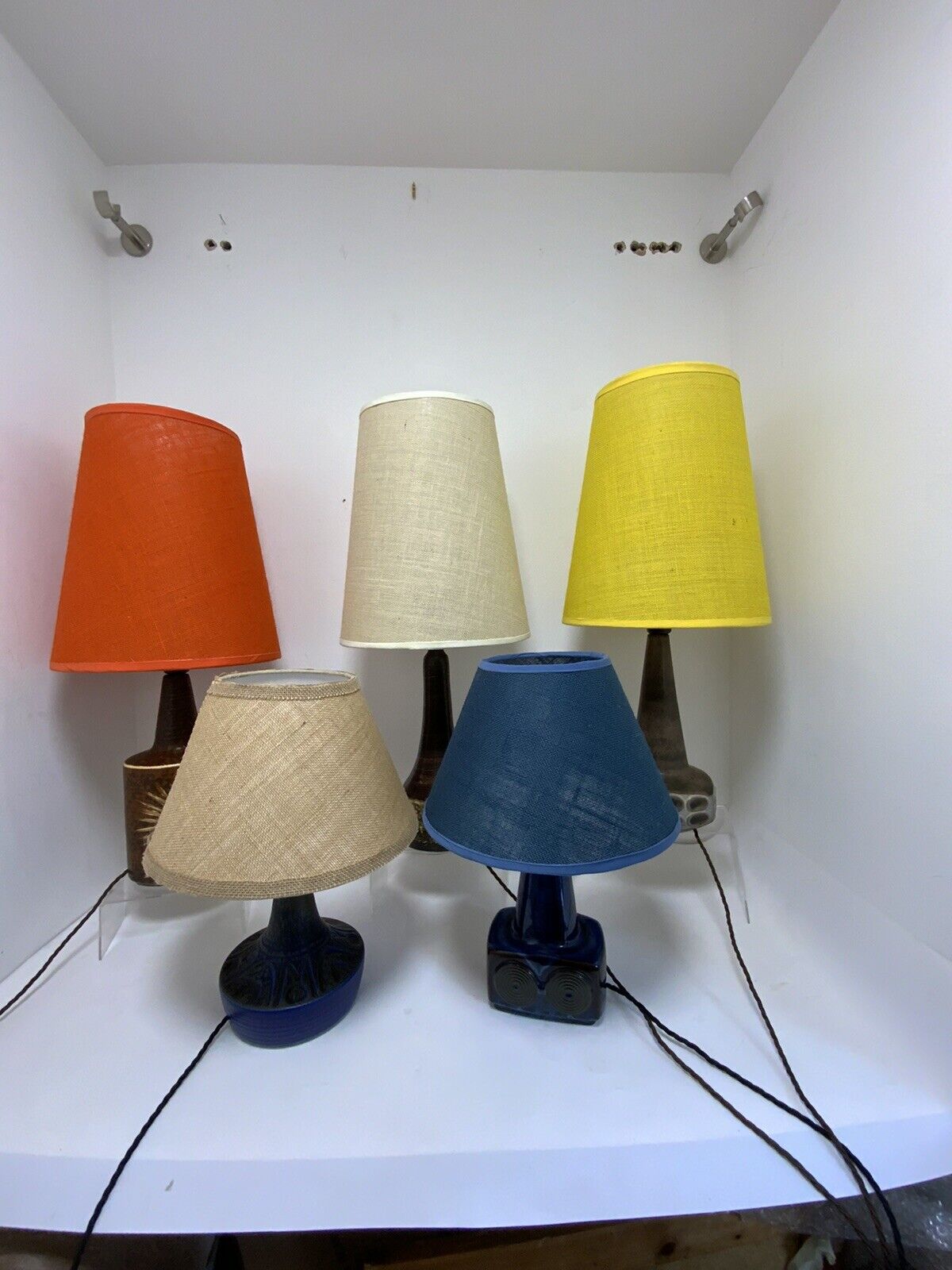 Einar Johansen For Soholm Danish Studio Pottery  1203 Lamp 70s MCM 70cm