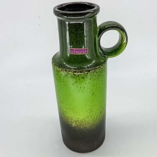 Scheurich Green 70s Fat Lava German Pottery Vase 401 26cm