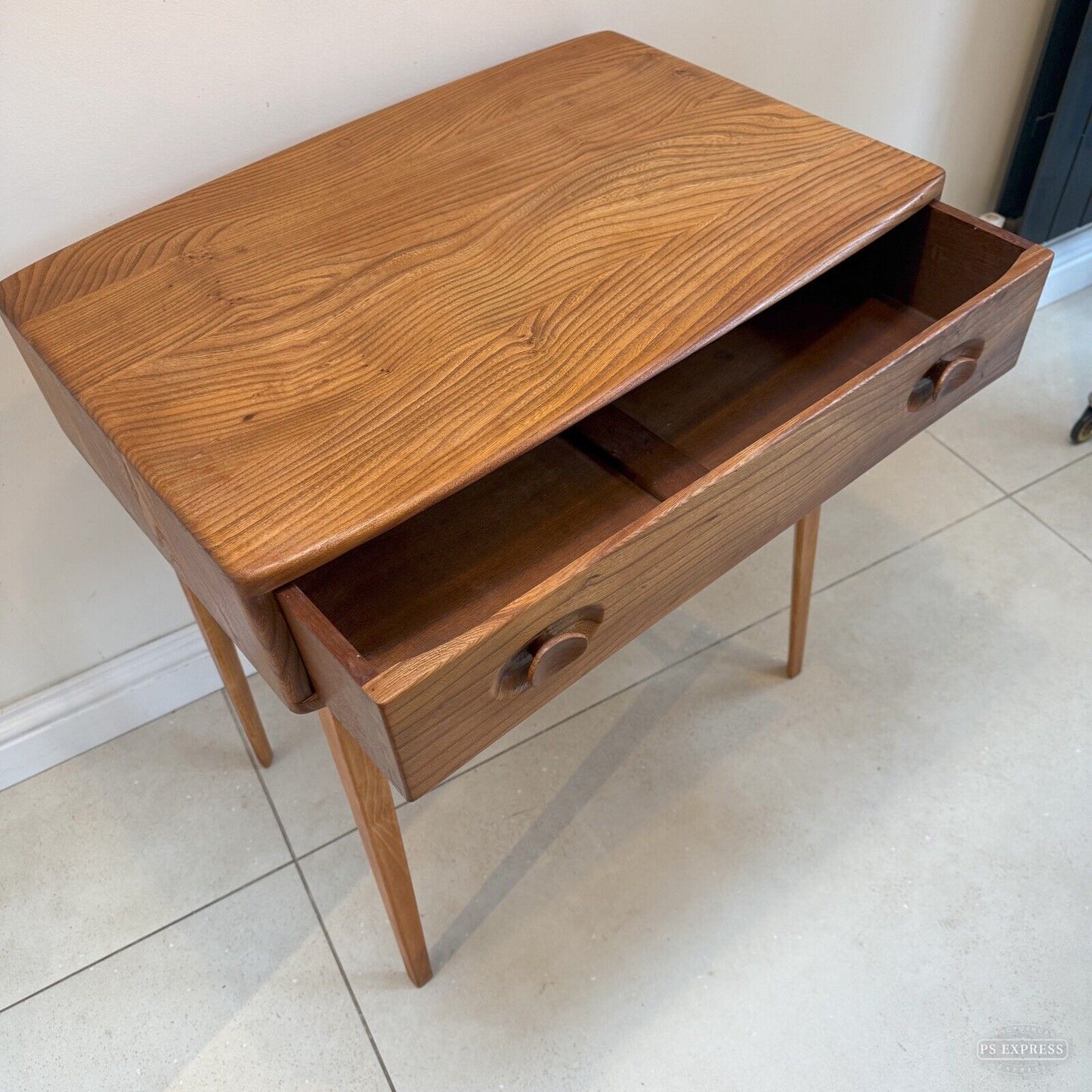 Ercol 437  Writing / Dressing Table Solid Elm And Beech Blue Label 50s MCM