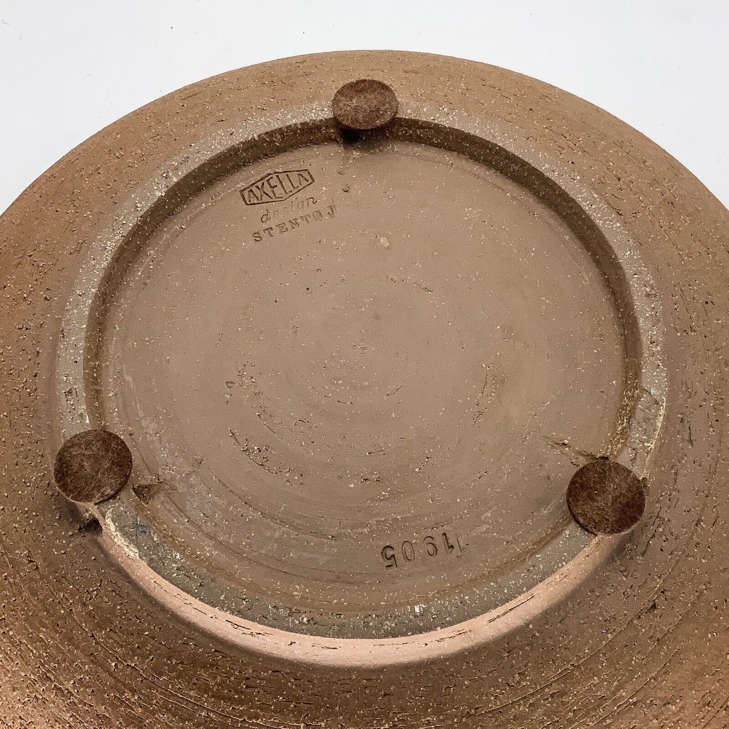 Axella Brutalist Stoneware Pottery Charger By Aksel Larsen, Denmark 1970s MCM