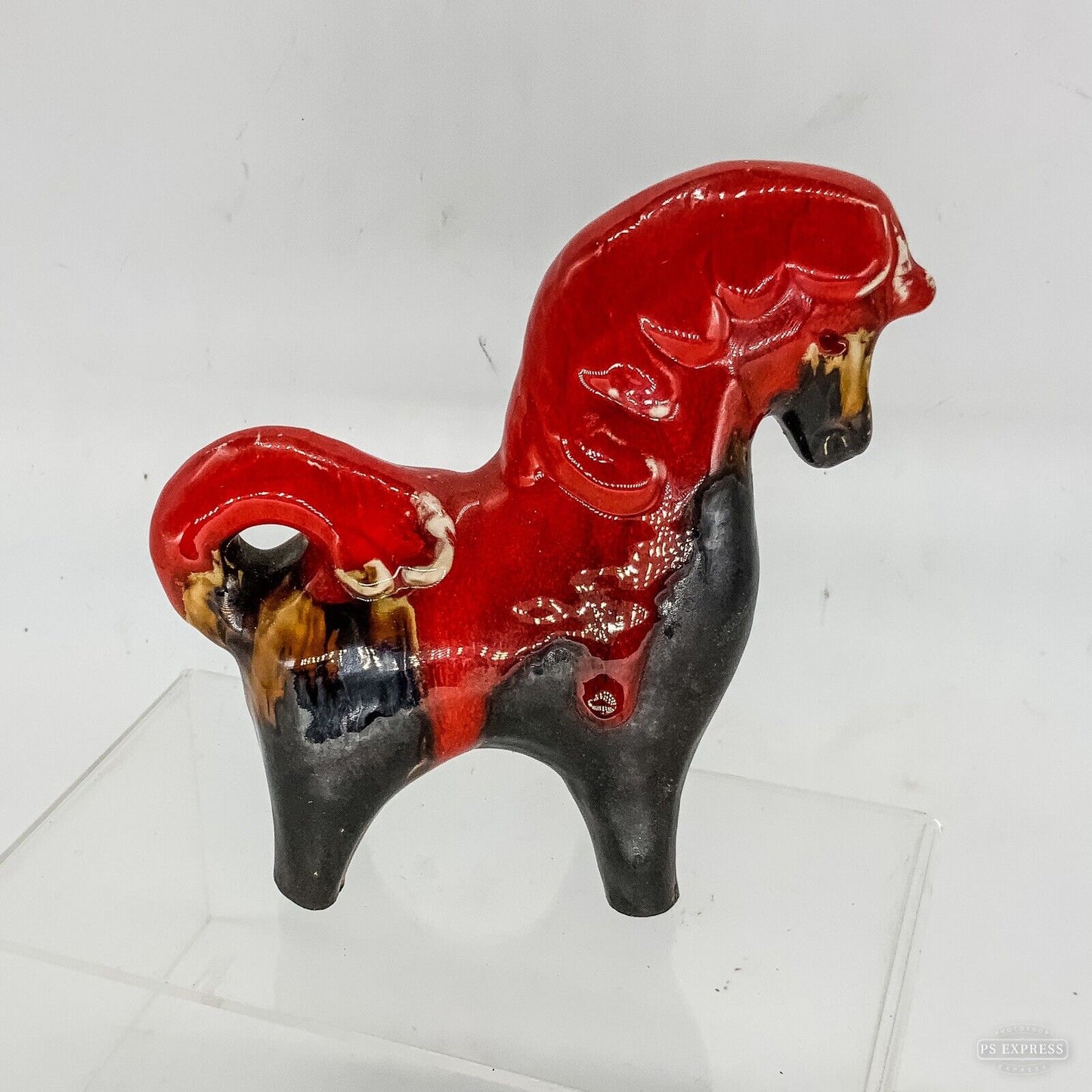 Eric Leaper Newlyn 1960s Pottery Drip Glaze Mid Century Horse Pony