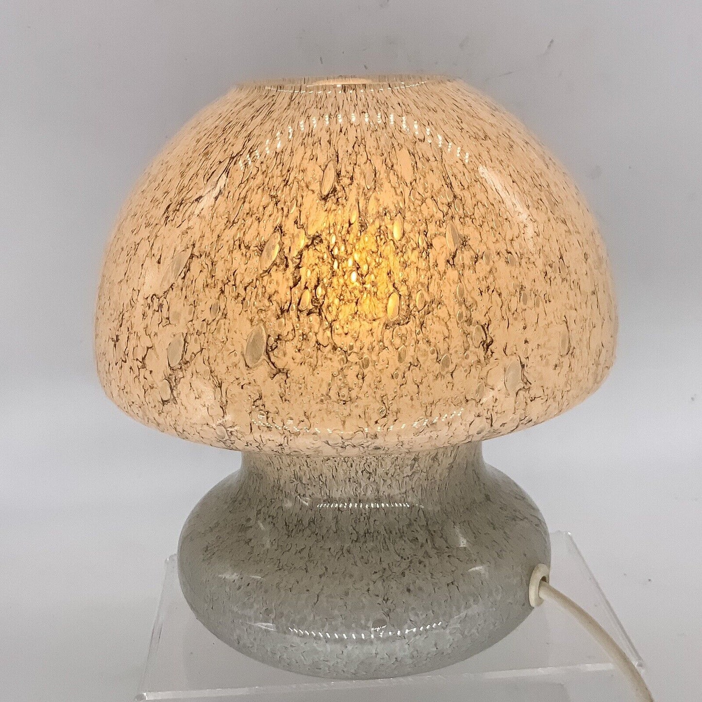 Space Age 1960s Glass  Mushroom Lamp By Doria  MCM 22cm