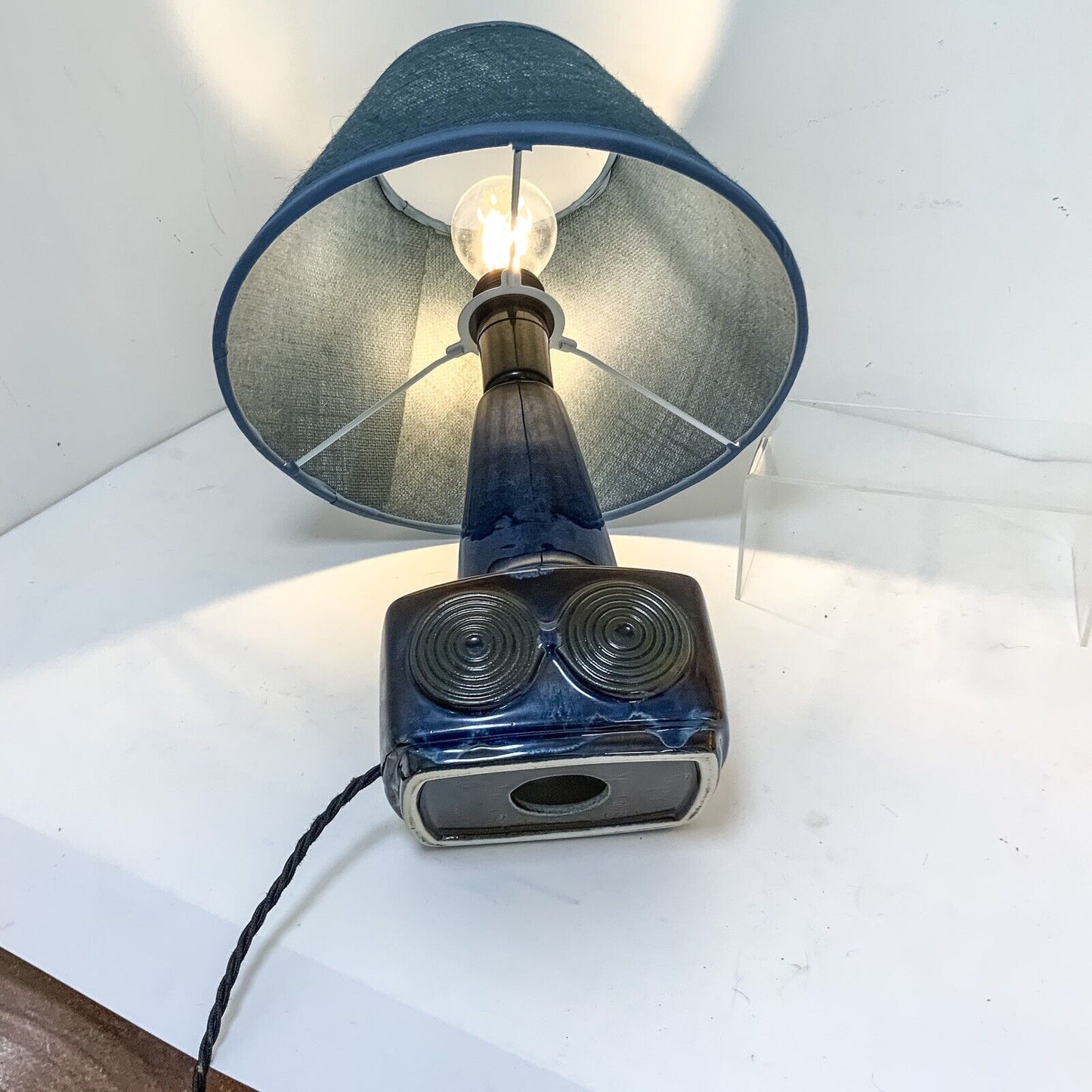 Einar Johansen For Soholm Danish Studio Pottery  1095 Brutalist Lamp  70s 46cm