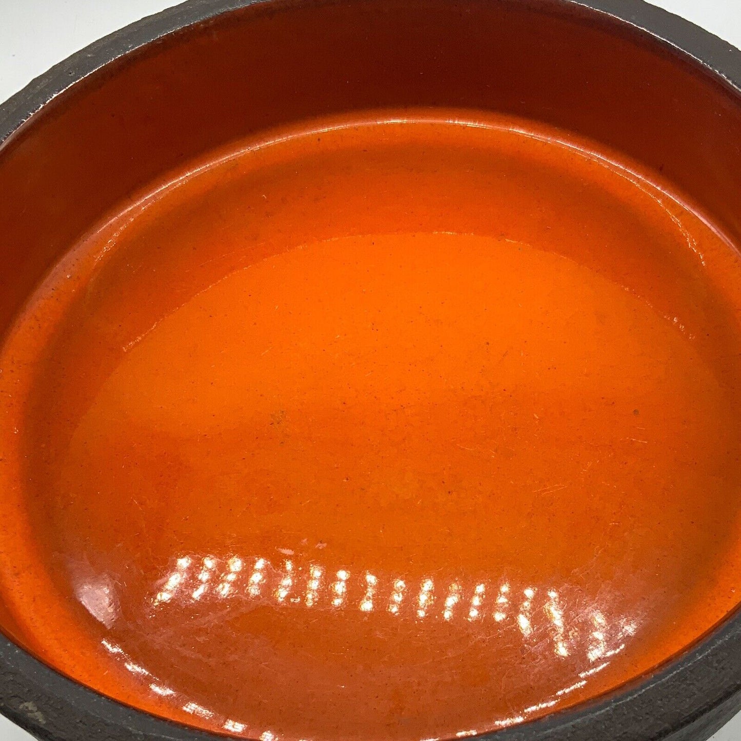 Lehmann Keramik Danish Orange  Pottery Bowl 22cm 70s