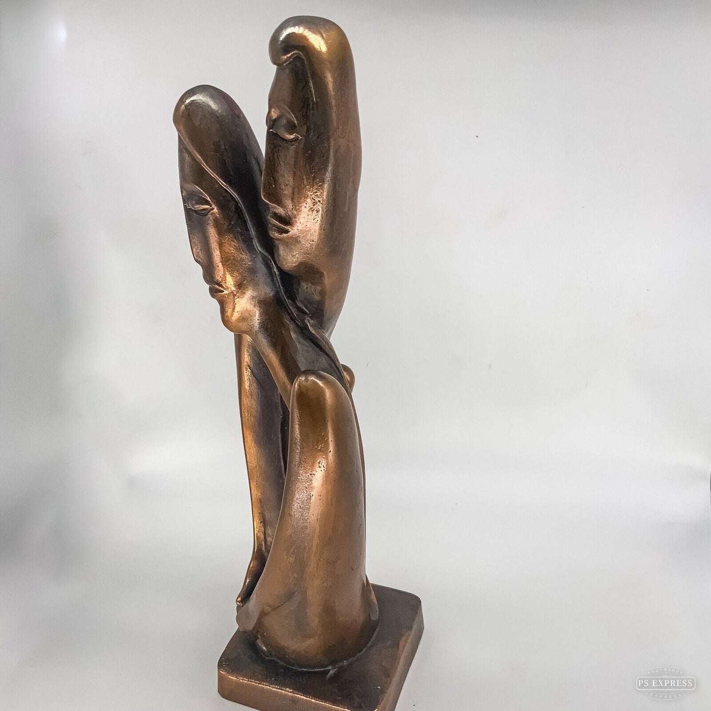 Modernist Italian Bronzed Sculpture 47cm Mid Century Design