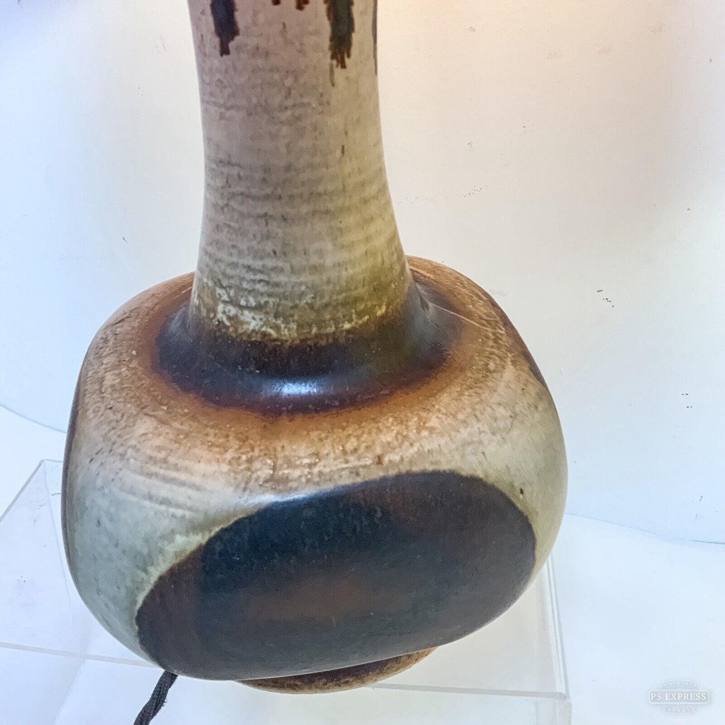 Axella Brutalist Danish Stoneware Studio Pottery Lamp By Aksel Larsen 70’s 70cm