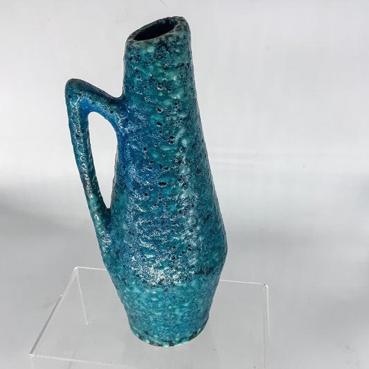 Scheurich Blue  70s Fat Lava German Pottery Vase 271 22cm