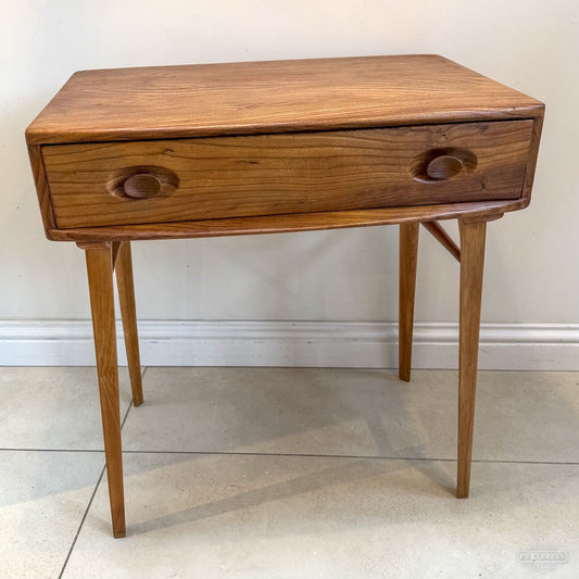 Ercol 437  Writing / Dressing Table Solid Elm And Beech Blue Label 50s MCM