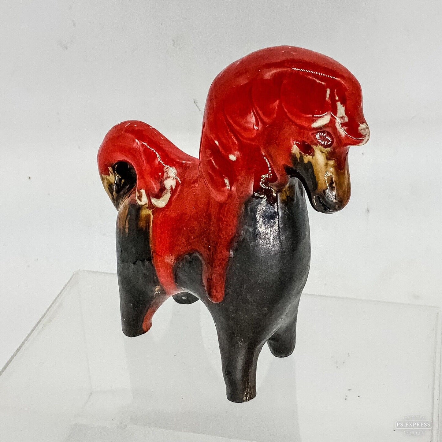 Eric Leaper Newlyn 1960s Pottery Drip Glaze Mid Century Horse Pony