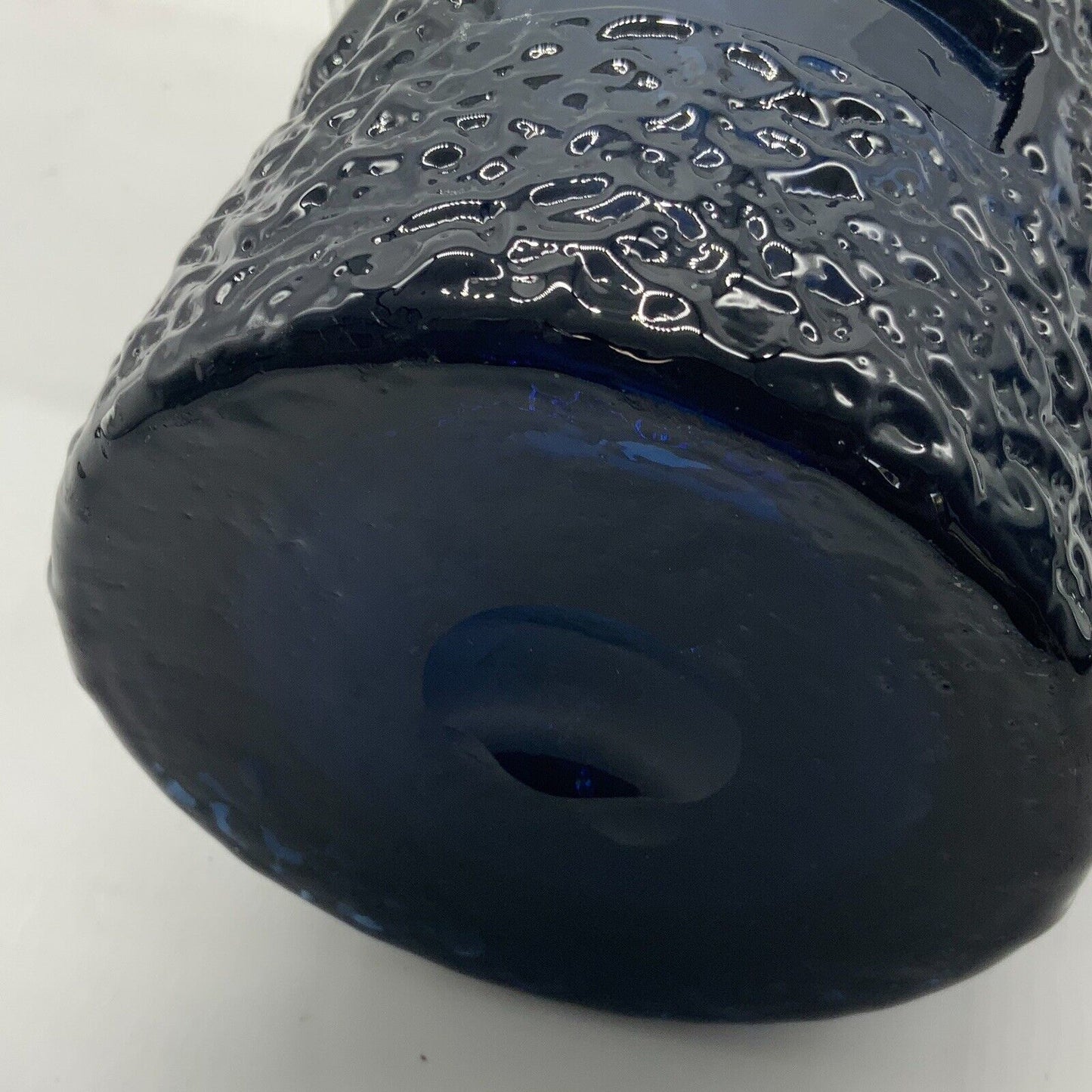 Göte Augustsson for Ruda Sweden Blue Blown Art Glass Vase. 60s 24cm