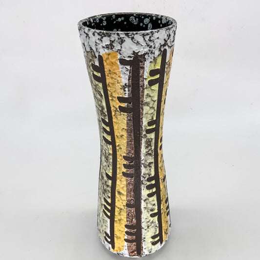 Strehla Brutalist German Studio Pottery Vase 70s 30cm