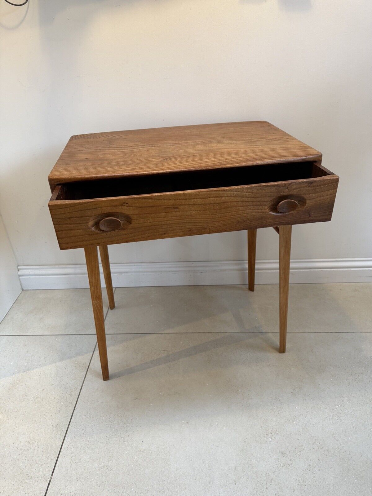 Ercol 437  Writing / Dressing Table Solid Elm And Beech Blue Label 50s MCM