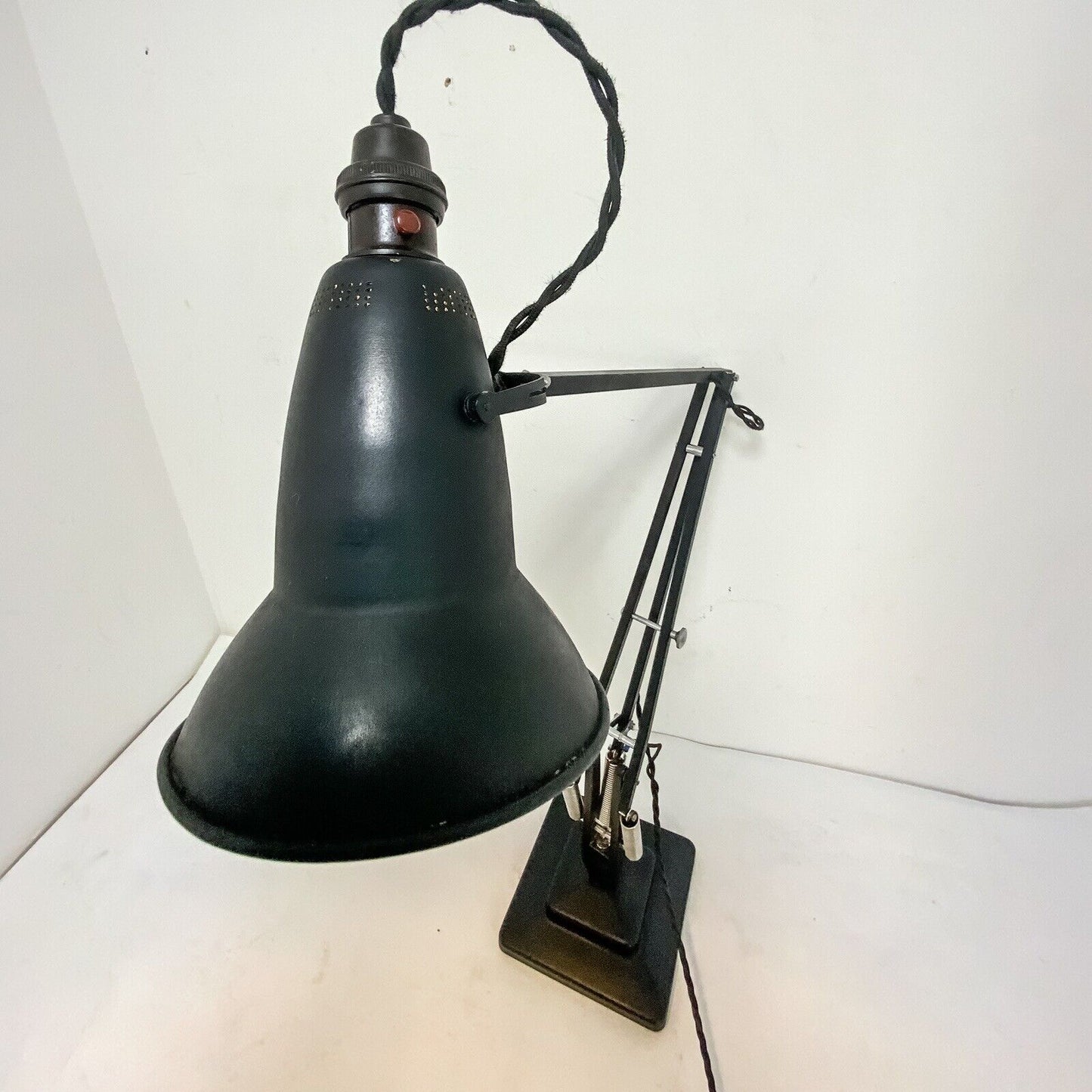 Rare Anglepoise 1801 / Early  1227 30s Perforated Shade Herbert Terry & Sons.