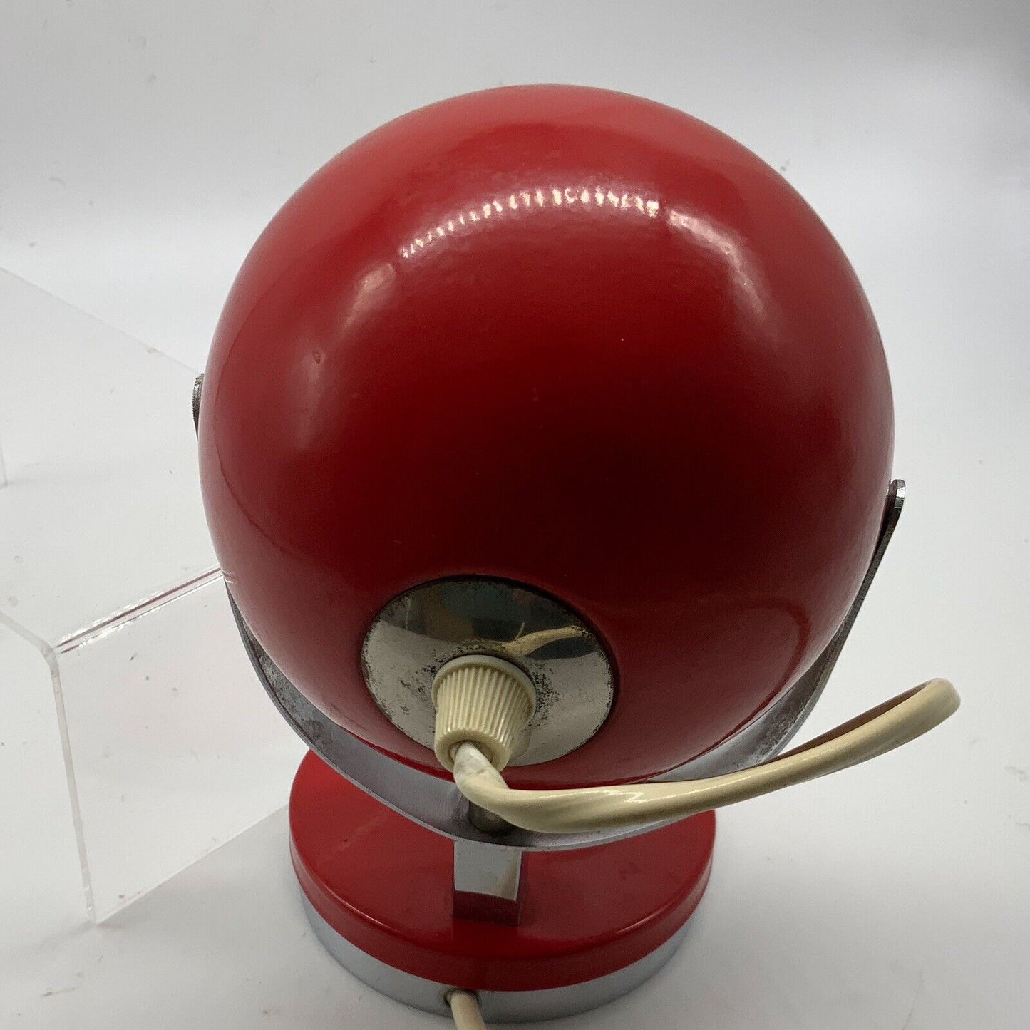 1970s Mid Century Space Age Red Eyeball Lamp MCM
