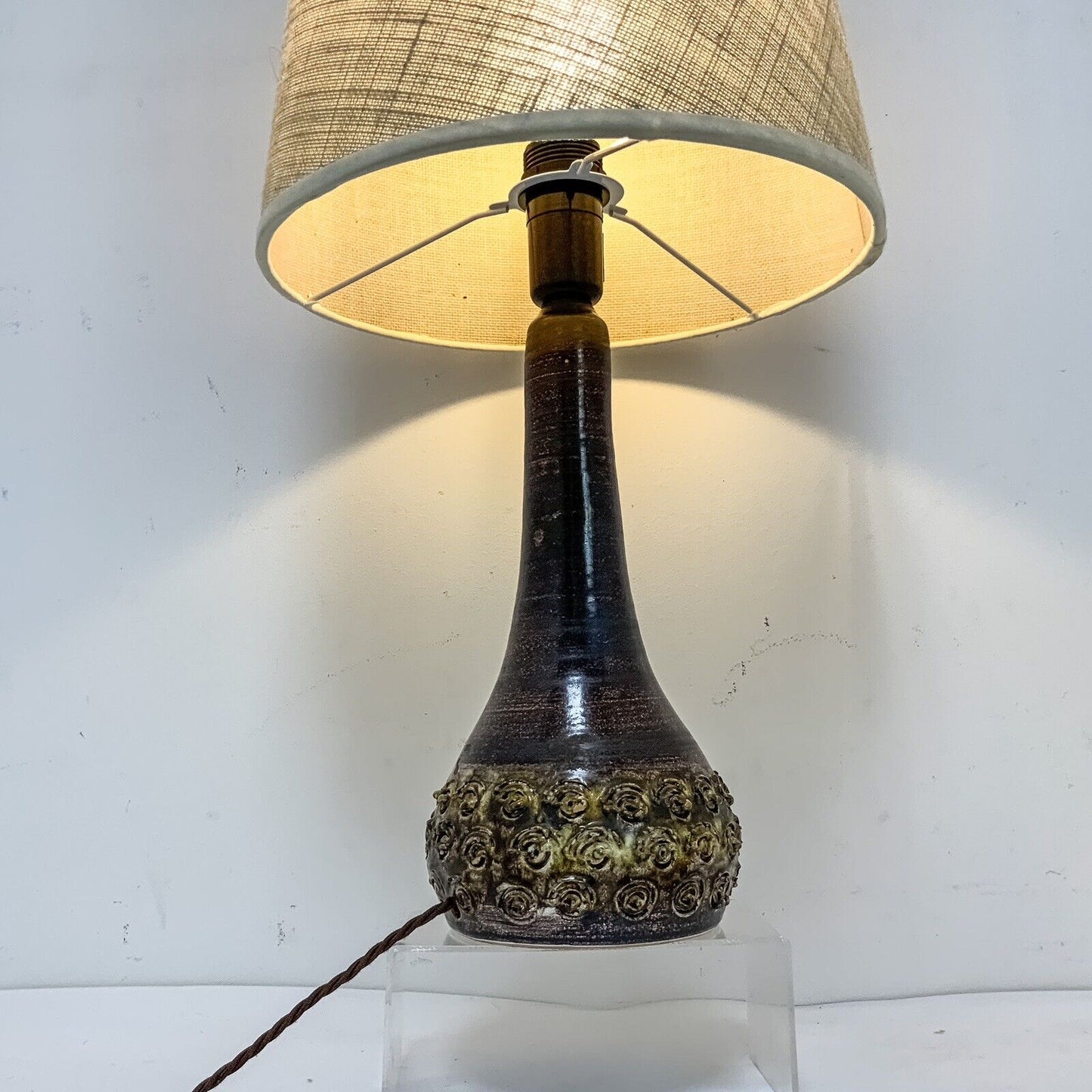 Henning Rasmussen For Ting Keramik Folle Danish Studio Pottery Lamp 70’s 70cm