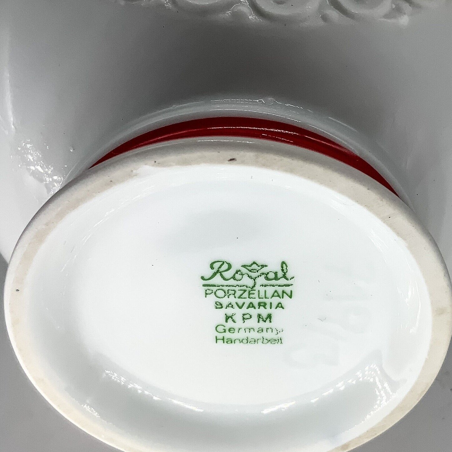 Vase Royal Porcelain Bavaria KPM Handmade 24cm  70s German