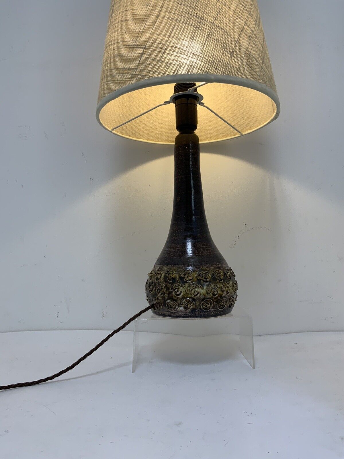 Henning Rasmussen For Ting Keramik Folle Danish Studio Pottery Lamp 70’s 70cm