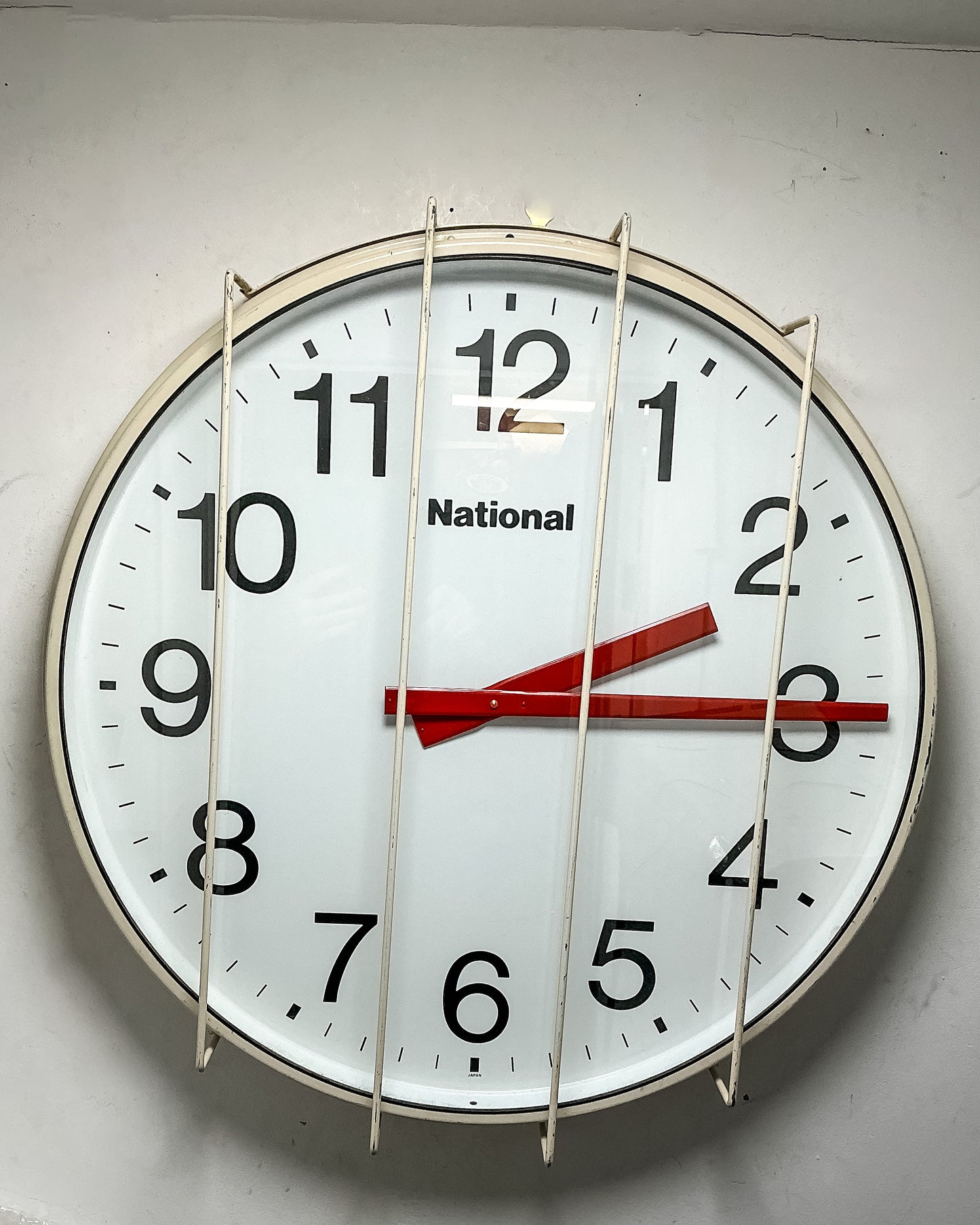 Extra Large National Industrial Factory Station Wall Clock Japan MCM 70s 67 cm