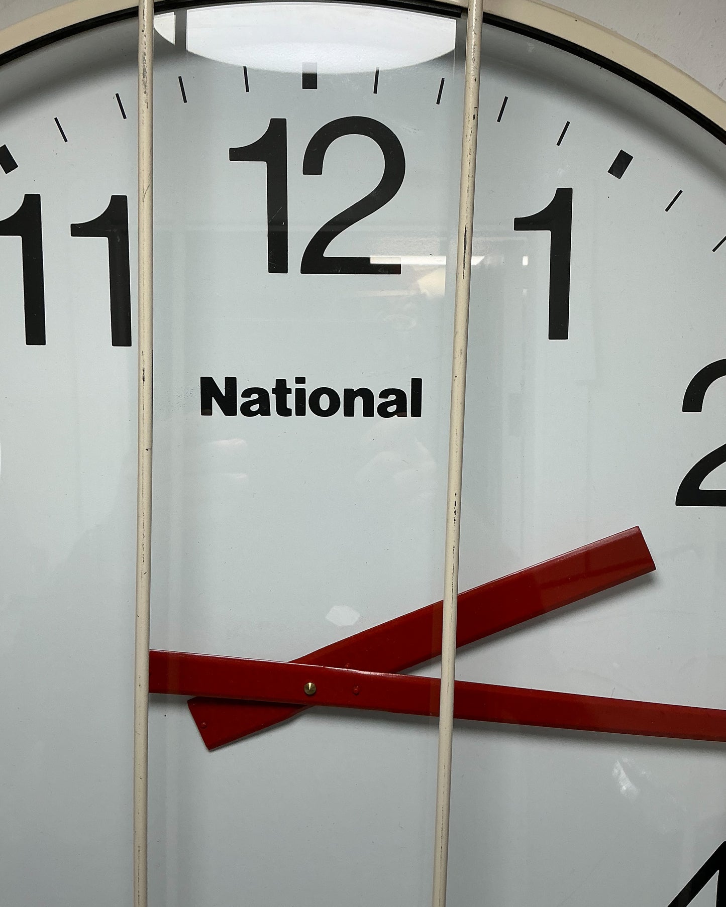 Extra Large National Industrial Factory Station Wall Clock Japan MCM 70s 67 cm