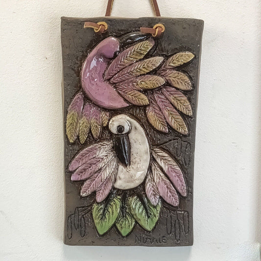 Swedish Bird Wall Plaque 450 By Ninnie Forsgren For Bromma Keramik 60s MCM