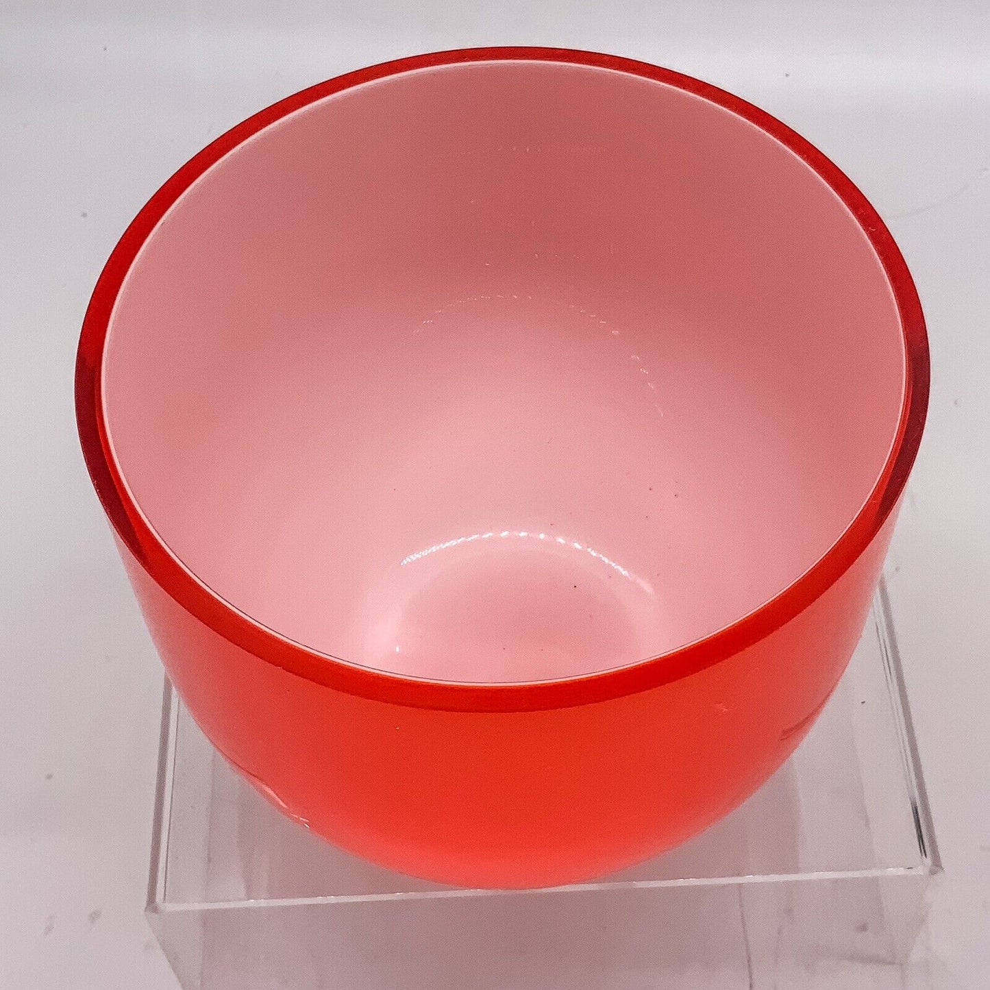 Cased Orange Glass Bowl By Piet Hein For Holmegaard Denmark 70s MCM 11 cm